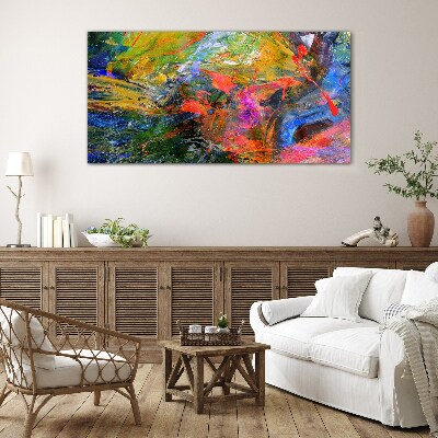 Schilderij op glas De kleurrijke chaos van de natuur