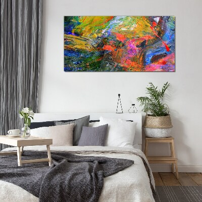 Schilderij op glas De kleurrijke chaos van de natuur