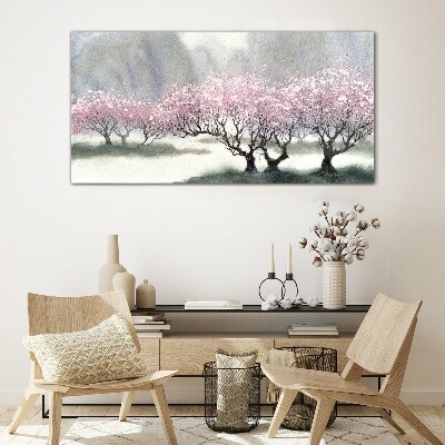 Schilderij op glas Lentebloei