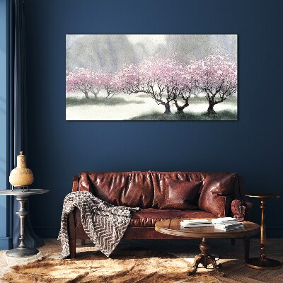 Schilderij op glas Lentebloei