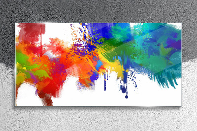 Schilderij op glas Een kleurrijke explosie van emoties