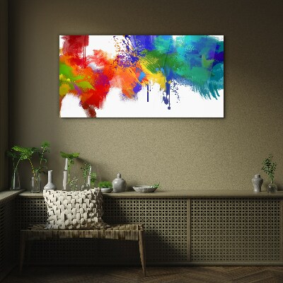 Schilderij op glas Een kleurrijke explosie van emoties