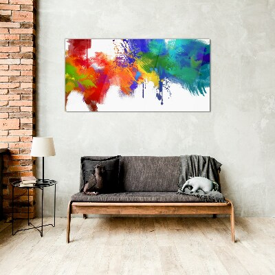Schilderij op glas Een kleurrijke explosie van emoties