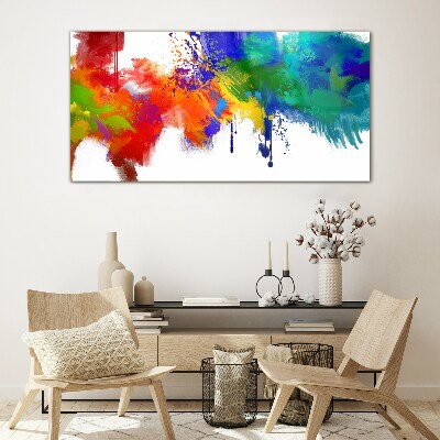 Schilderij op glas Een kleurrijke explosie van emoties