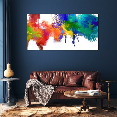 Schilderij op glas Een kleurrijke explosie van emoties