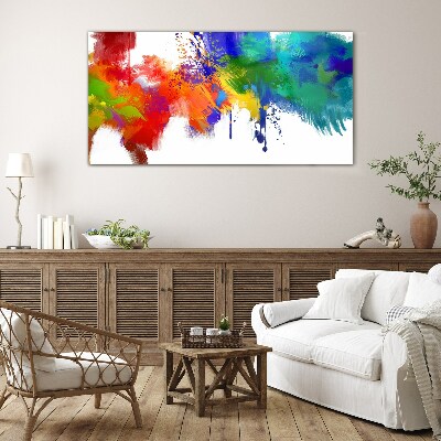 Schilderij op glas Een kleurrijke explosie van emoties