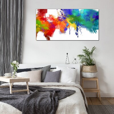 Schilderij op glas Een kleurrijke explosie van emoties