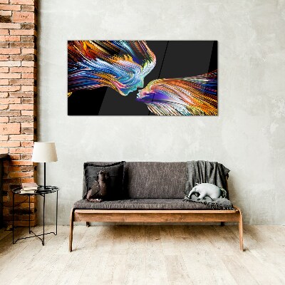 Foto op glas De kleuren van liefde en emoties