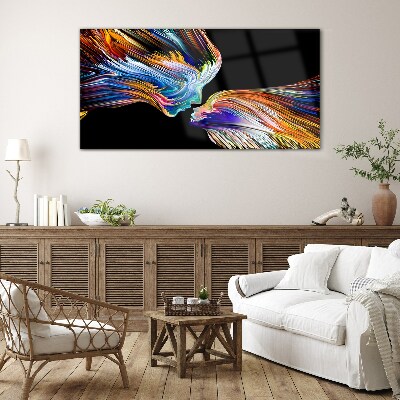 Foto op glas De kleuren van liefde en emoties