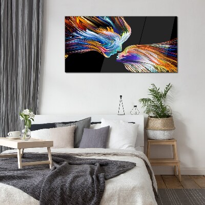 Foto op glas De kleuren van liefde en emoties