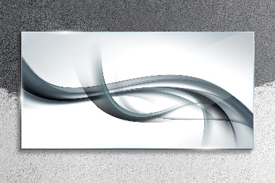 Schilderij op glas Golven in grijstinten