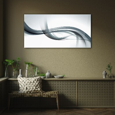 Schilderij op glas Golven in grijstinten