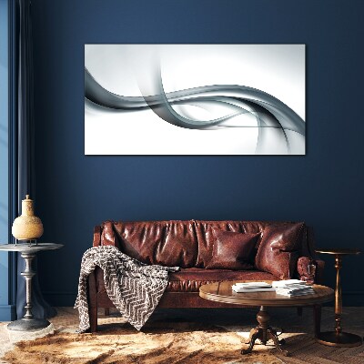 Schilderij op glas Golven in grijstinten