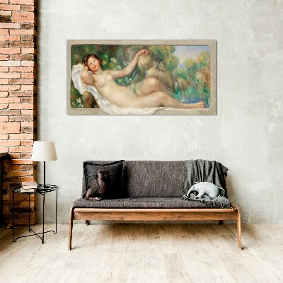 Schilderij op glas Vrede in de zomertuin