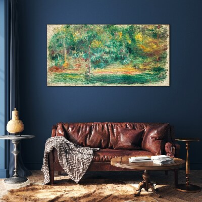 Foto op glas Groen landschap in het zomerlicht