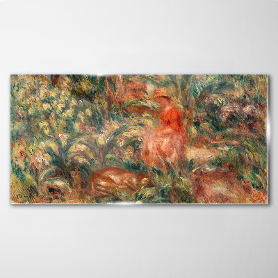 Schilderij op glas Een zomermiddag in de tuin