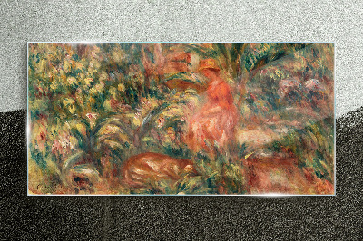 Schilderij op glas Een zomermiddag in de tuin