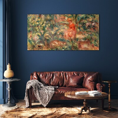 Schilderij op glas Een zomermiddag in de tuin