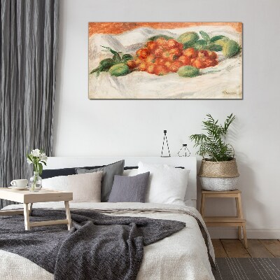 Foto op glas Fruitboeket op een witte achtergrond