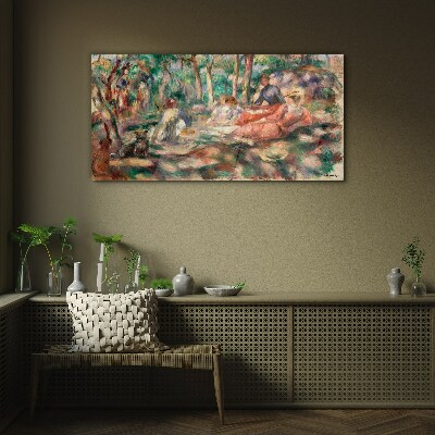 Schilderij op glas Een zomermiddag in het park