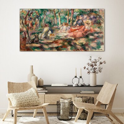 Schilderij op glas Een zomermiddag in het park