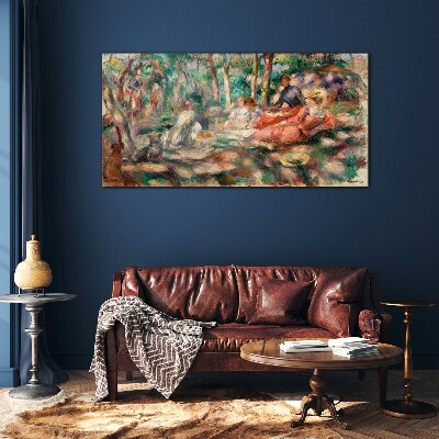 Schilderij op glas Een zomermiddag in het park