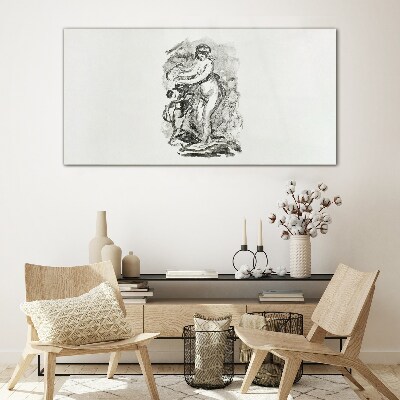 Foto op glas Een figuur in beweging