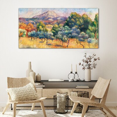 Glas foto Kleurrijk berglandschap