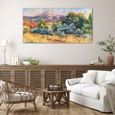 Glas foto Kleurrijk berglandschap