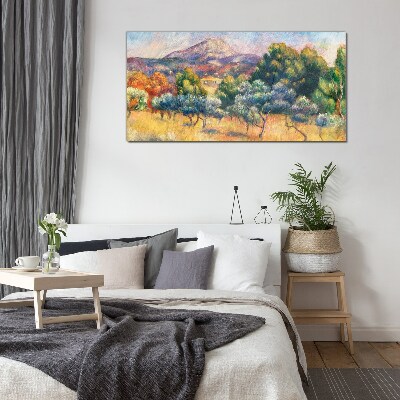 Glas foto Kleurrijk berglandschap