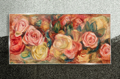 Glas foto Bloemenboeket van rozen