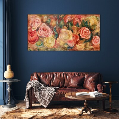 Glas foto Bloemenboeket van rozen