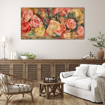 Glas foto Bloemenboeket van rozen