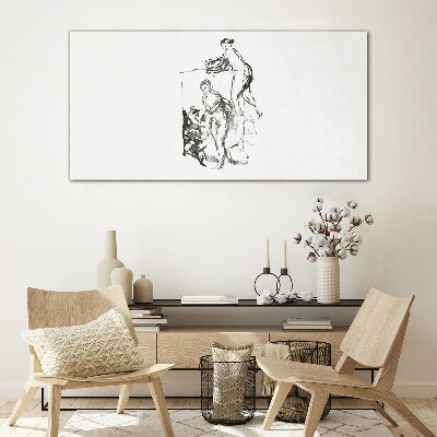 Schilderij op glas Een intieme ontmoeting