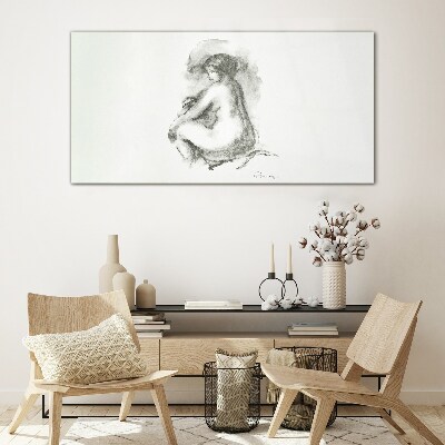 Schilderij op glas Naakten in de schaduw