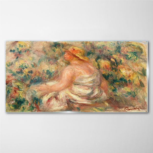 Schilderij op glas Een zomermoment in de tuin