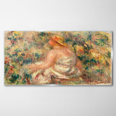 Schilderij op glas Een zomermoment in de tuin