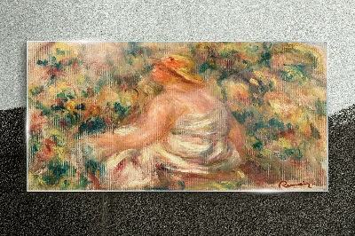 Schilderij op glas Een zomermoment in de tuin