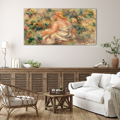 Schilderij op glas Een zomermoment in de tuin