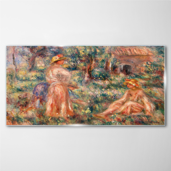 Glas foto Een zomermiddag in de tuin