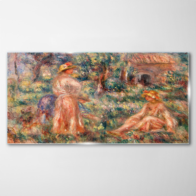 Glas foto Een zomermiddag in de tuin