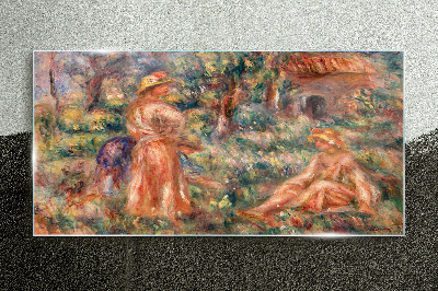 Glas foto Een zomermiddag in de tuin