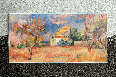 Glas foto Zomerlandschappen in pastelkleuren