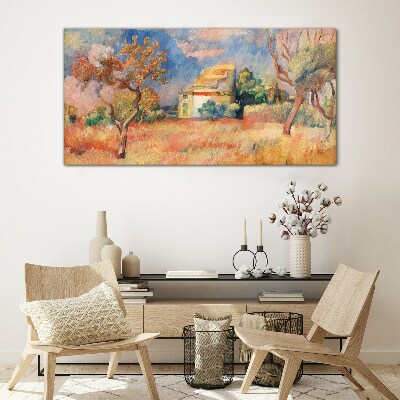 Glas foto Zomerlandschappen in pastelkleuren