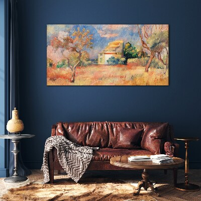 Glas foto Zomerlandschappen in pastelkleuren