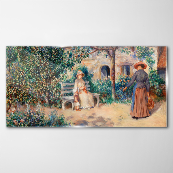 Foto op glas Een zomermiddag in de tuin