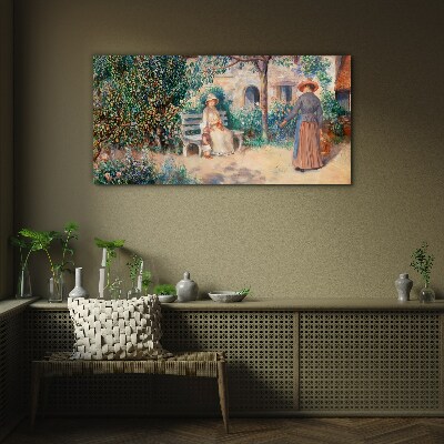 Foto op glas Een zomermiddag in de tuin