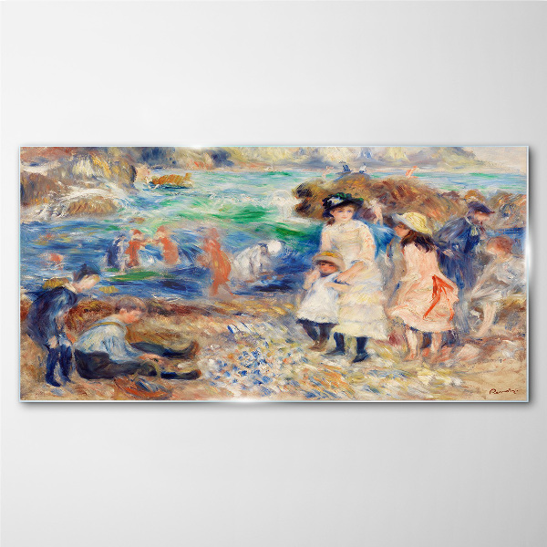 Schilderij op glas Een zomermiddag aan zee