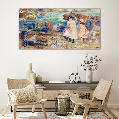 Schilderij op glas Een zomermiddag aan zee