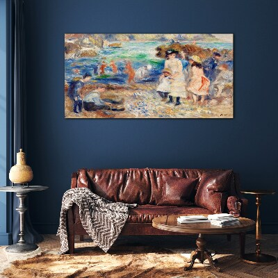 Schilderij op glas Een zomermiddag aan zee